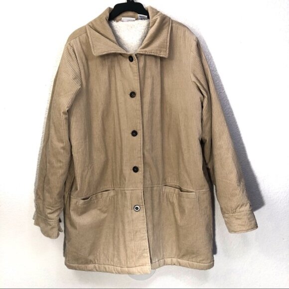 Blair 80s Vintage Sherpa Lined Corduroy Coat - Picture 2 of 8